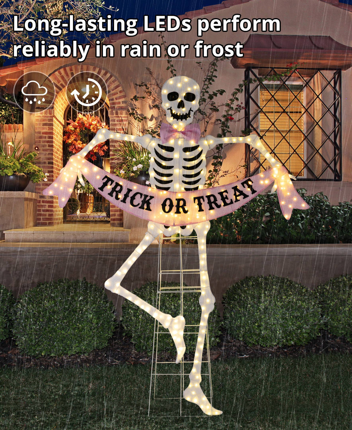 Lighted Skeleton Halloween Outdoor Decor