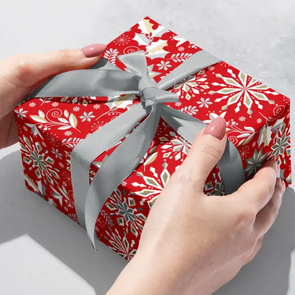 Gift Wrap - Jumbo Merriment Red