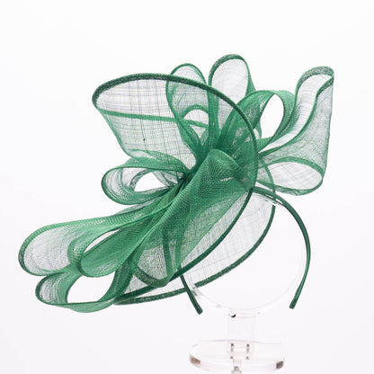 Large Sinamay 3D Design - Facinator On Headband