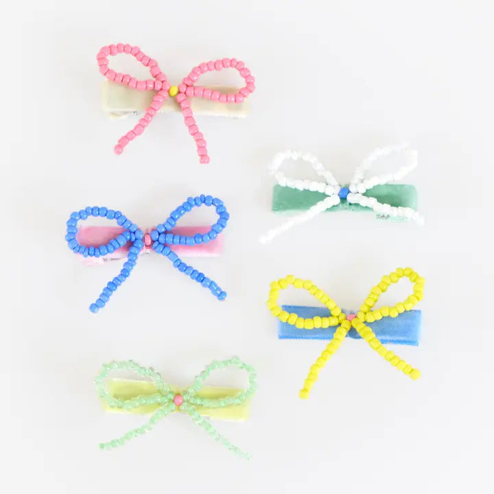 Meri Meri Beaded Bow Hair Clips