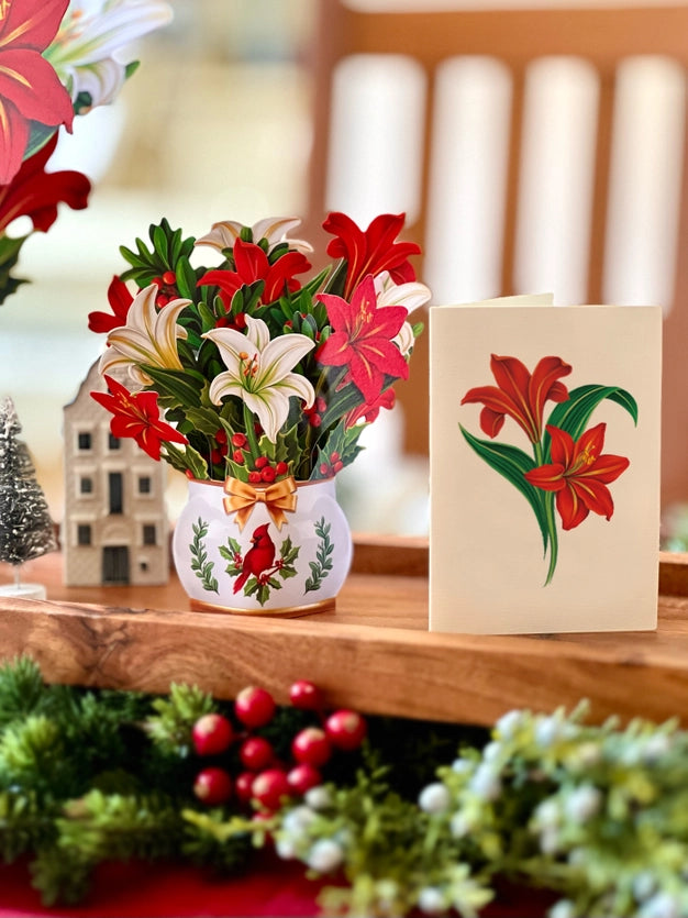 Mini Winter Joy Pop-Up Bouquet Blank Greeting Card