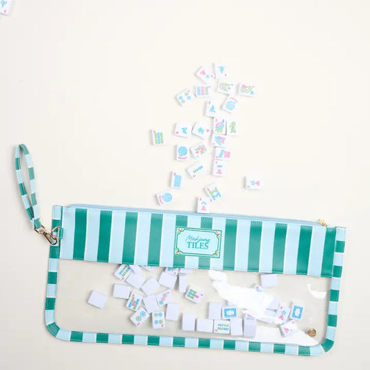 Mahjong Tile Keeper Pouch - Sicily Stripes
