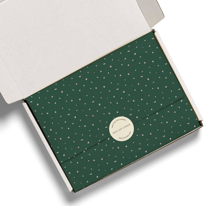 Pink Flecks/Green Tissue Paper