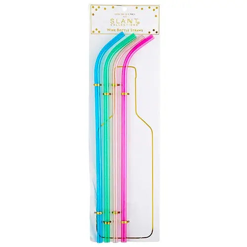 Wine Bottle Multicolor Straws