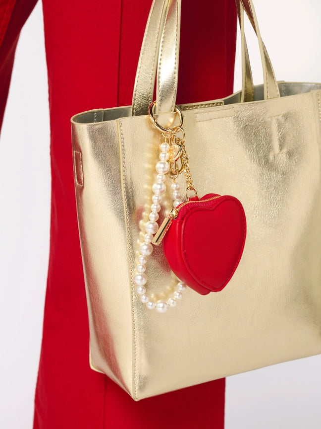 Heart Pouch Bag Charm & Key Ring