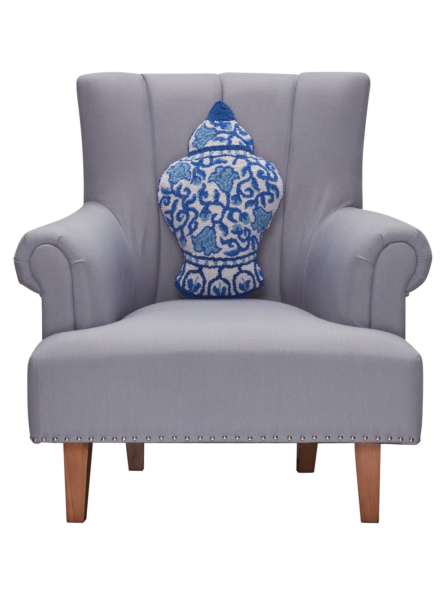 Chinoiserie Ginger Jar Wool Pillow