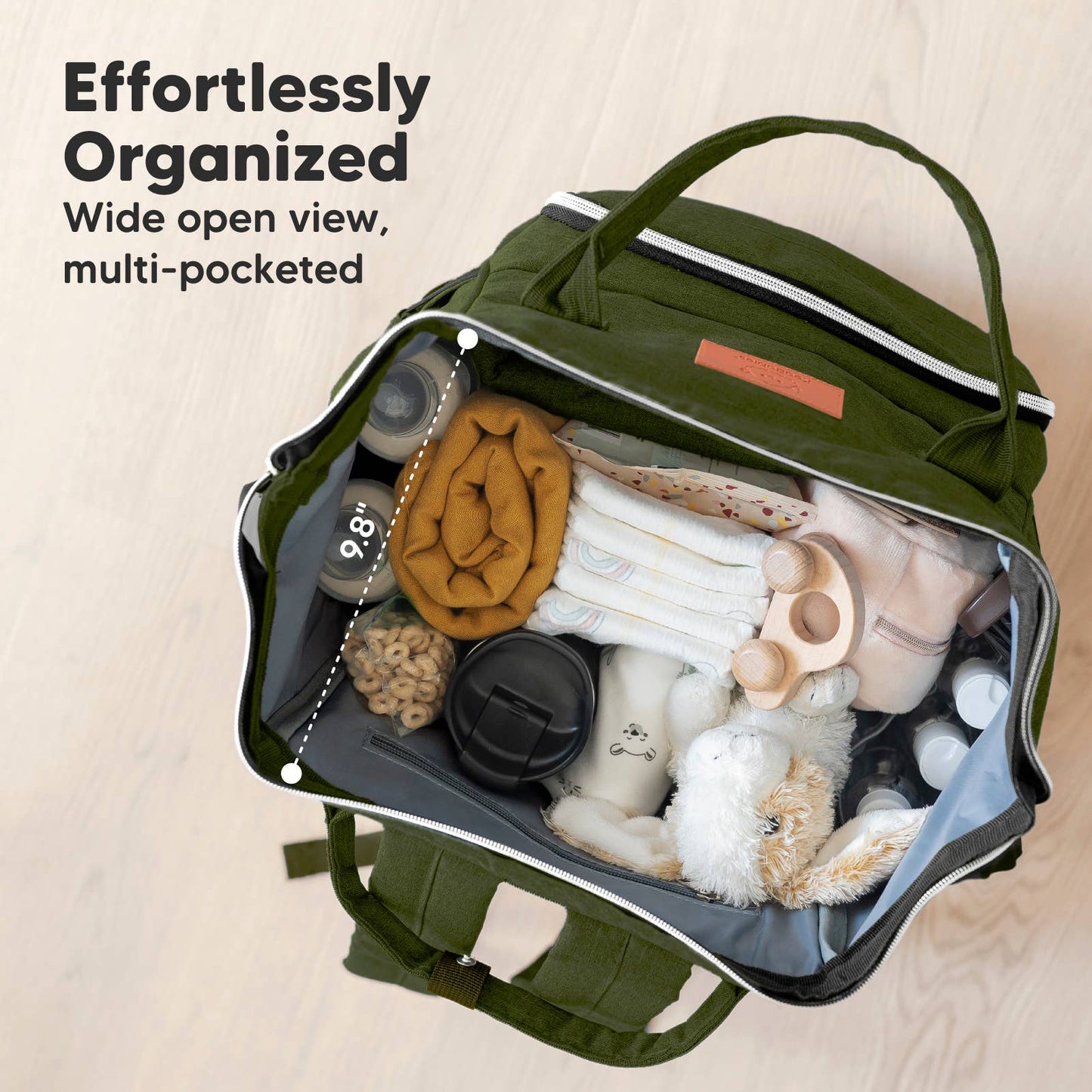 Olive Green Diaper Bag Backpack