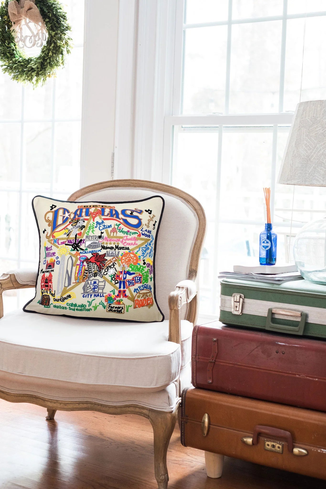 Dallas Hand Embroidered Pillow