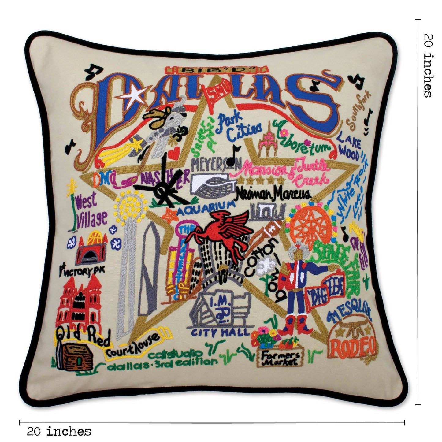 Dallas Hand Embroidered Pillow