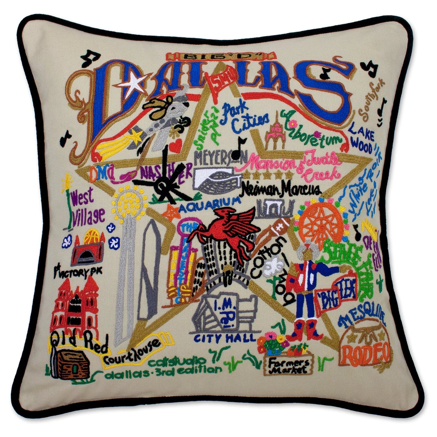 Dallas Hand Embroidered Pillow