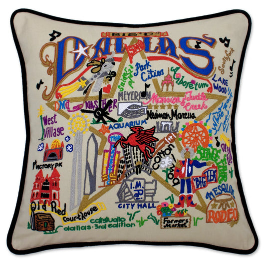 Dallas Hand Embroidered Pillow