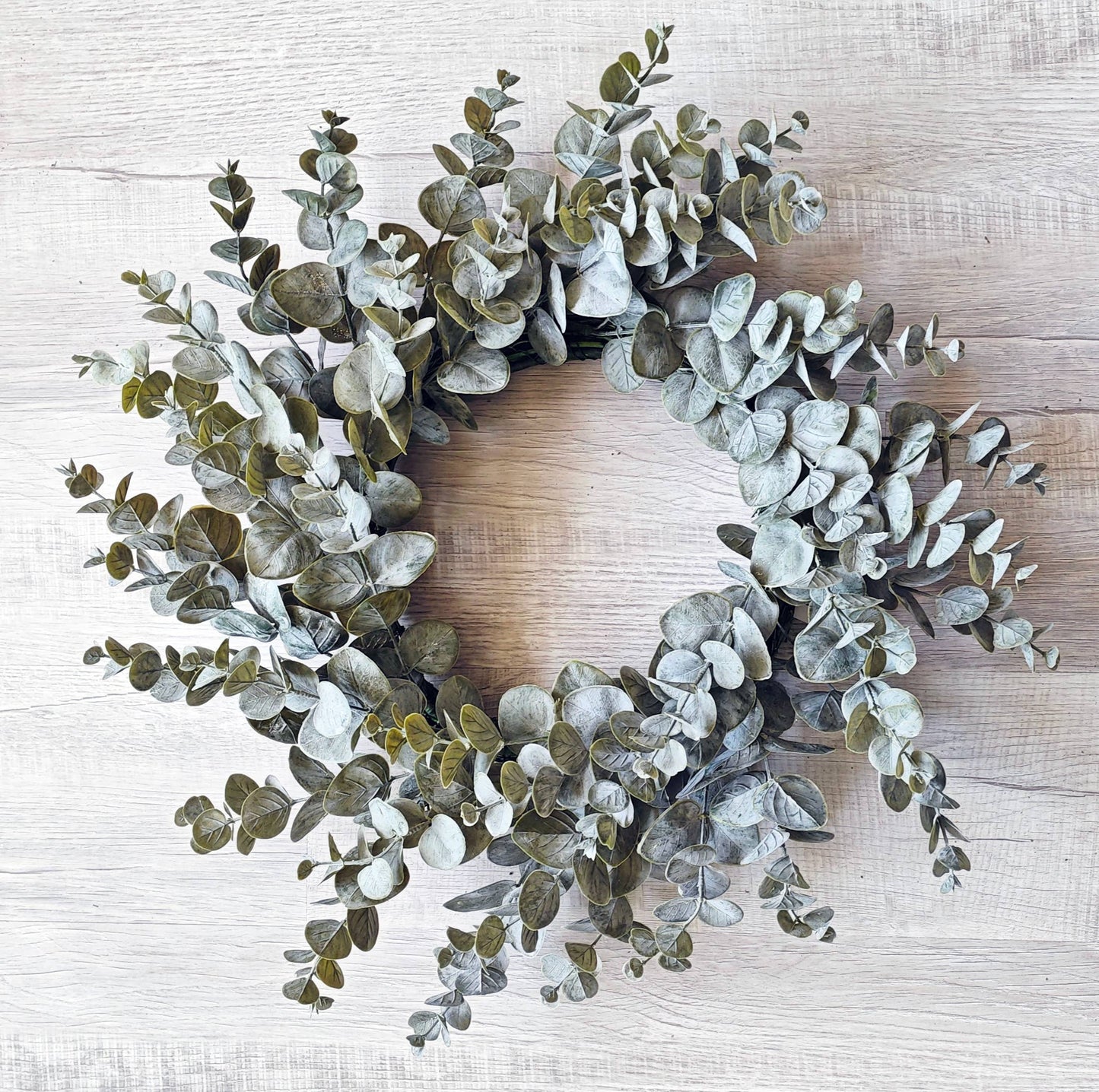 22" Eucalyptus Wreath Matte Green