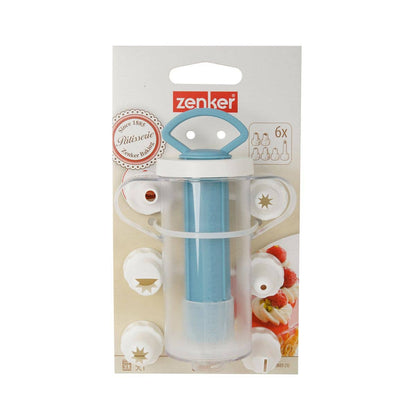 Cake decorating syringe and 6 plastic tips