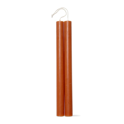 Unscented Taper Candles Set of 2 - Burnt Sienna