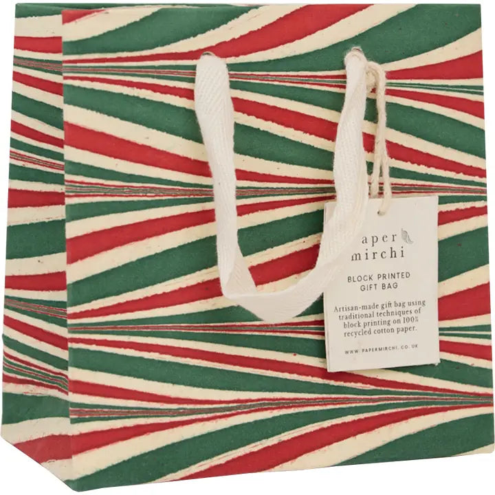 Small Handmade Gift Bag Marble Fest Med Paper Mirchi