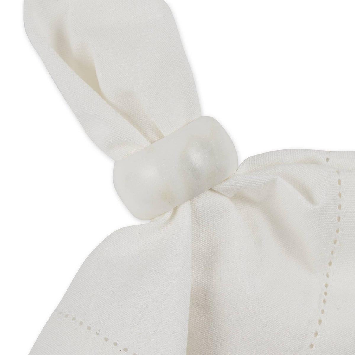 White Marble Napkin Ring