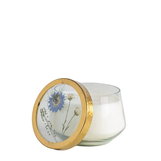 Pressed Floral Candle - Sea Salt Mist
