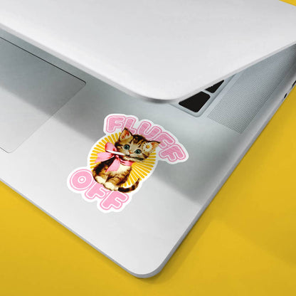 Fluff Off Cat Sticker