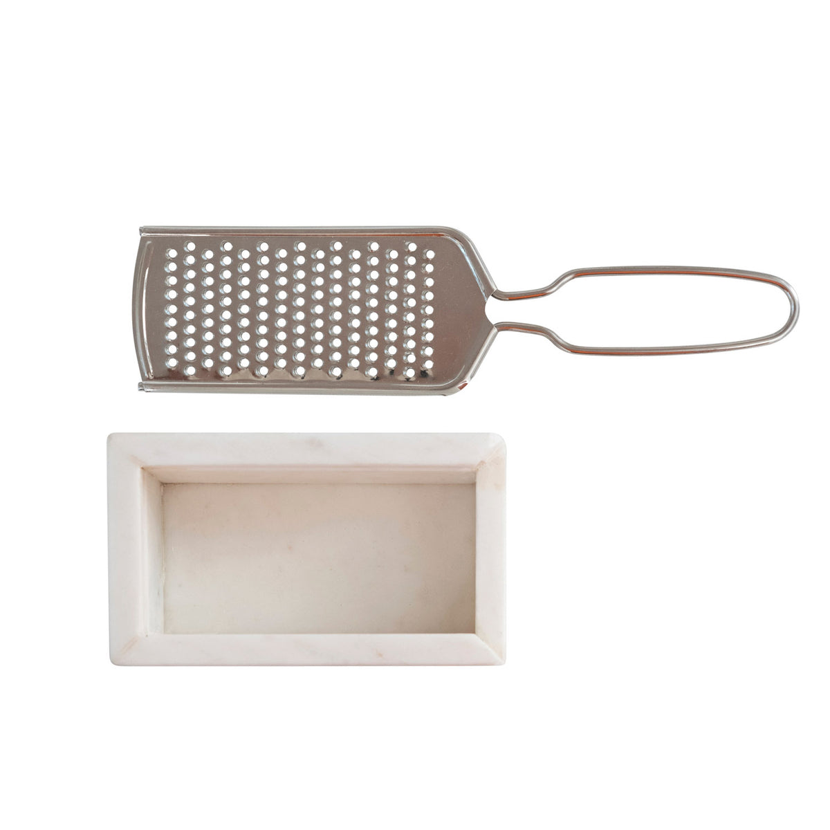 Marble and Stainless Steel Cheese Grater