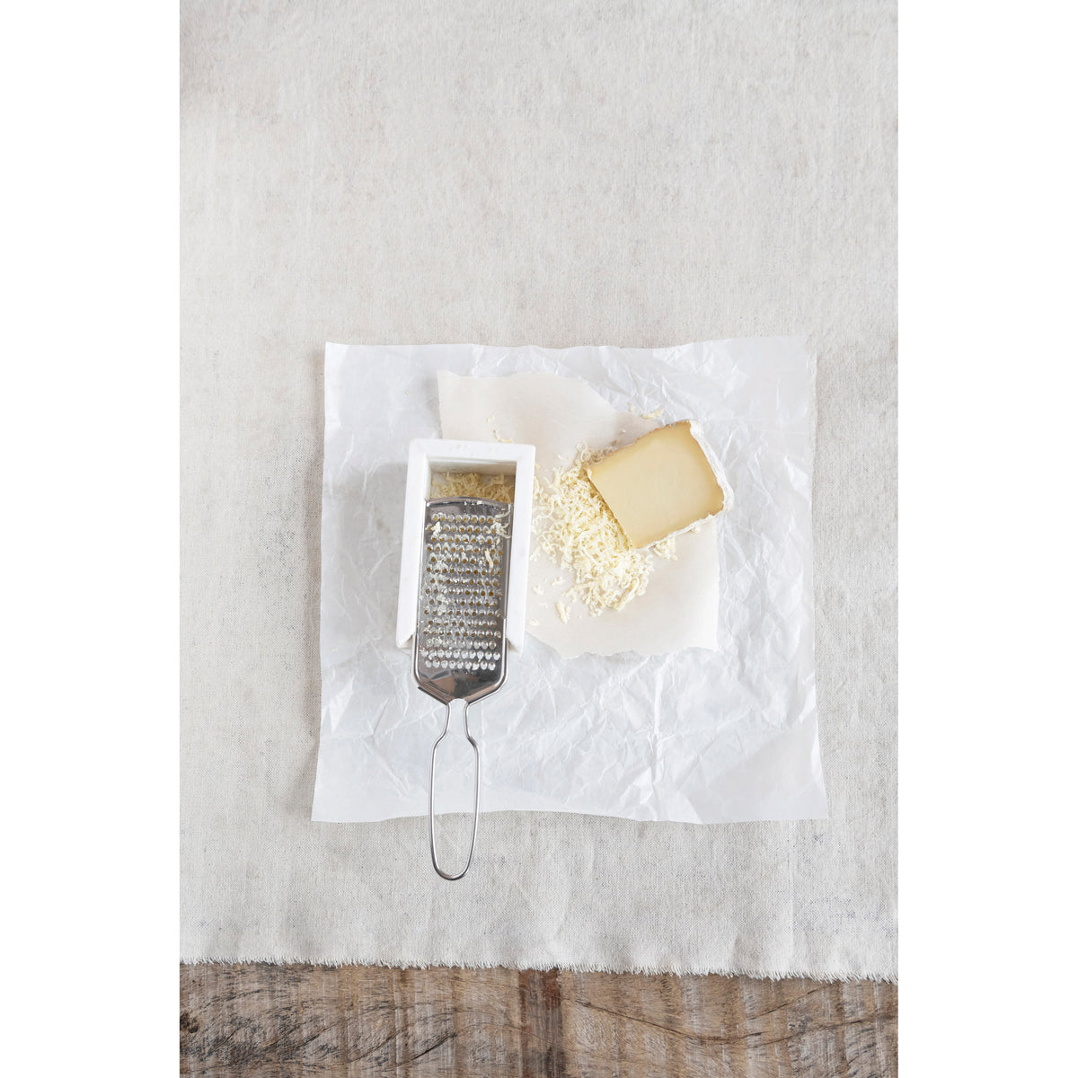 Marble and Stainless Steel Cheese Grater