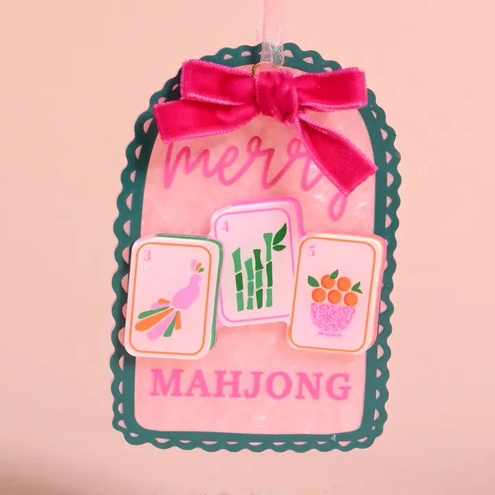 Merry Mahjong Acrylic Ornament