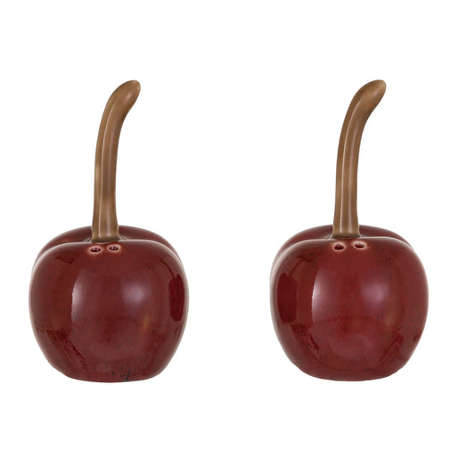 Stoneware Cherry Salt & Pepper Shakers