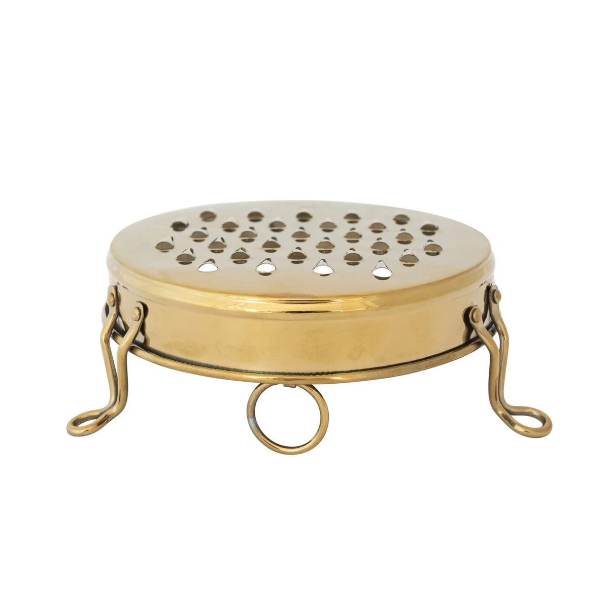 Creative Co-Op Round Stainless Steel Footed Grater