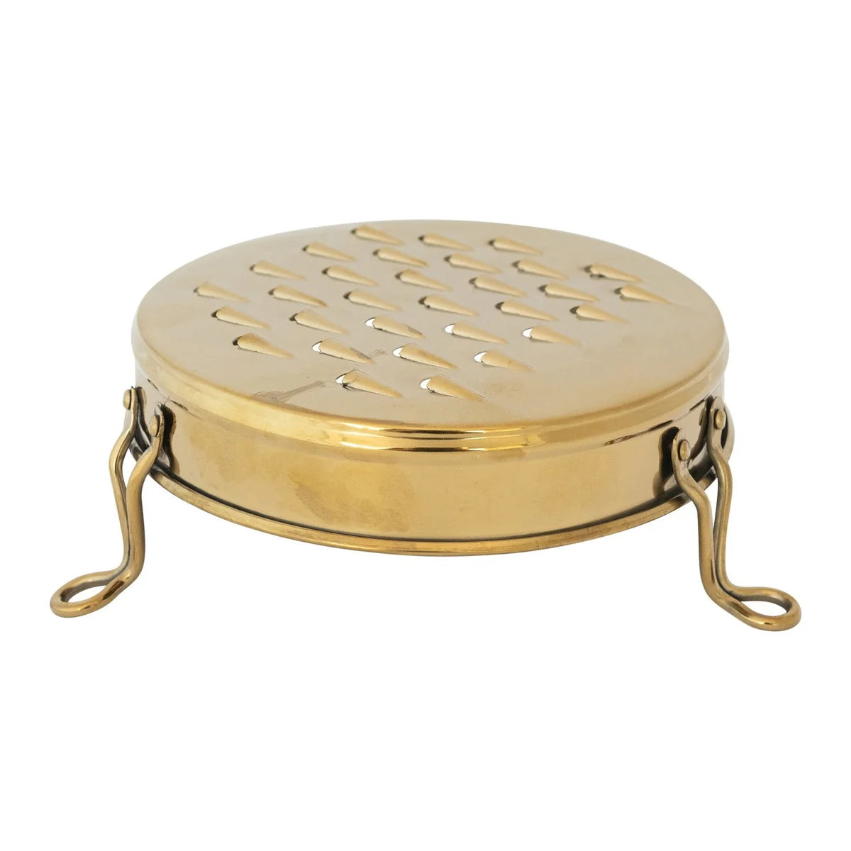 Creative Co-Op Round Stainless Steel Footed Grater