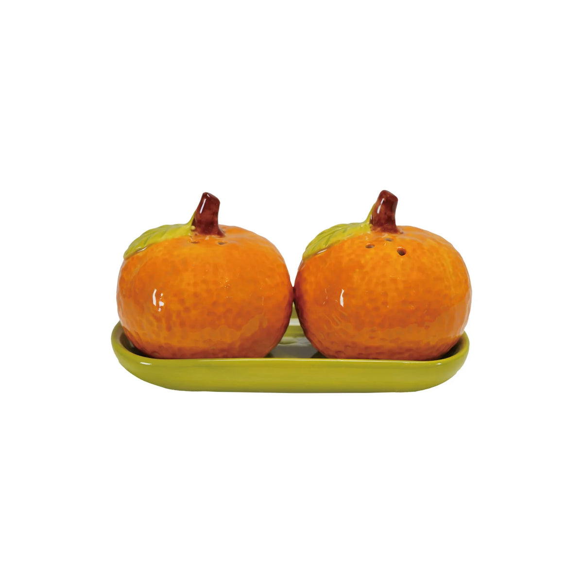 Clementine Salt & Pepper Shakers with Tray