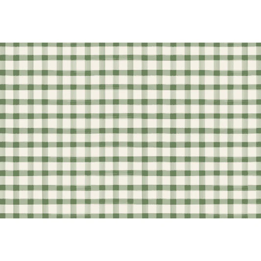 Hester & Cook Dark Green Painted Check Placemats