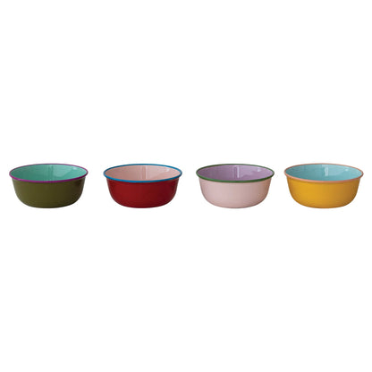 Enameled Stainless Steel Bowl w/ Colored Edge