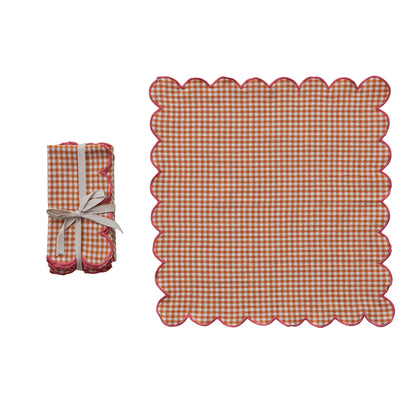 Creative Co-Op Cotton Scalloped Napkins