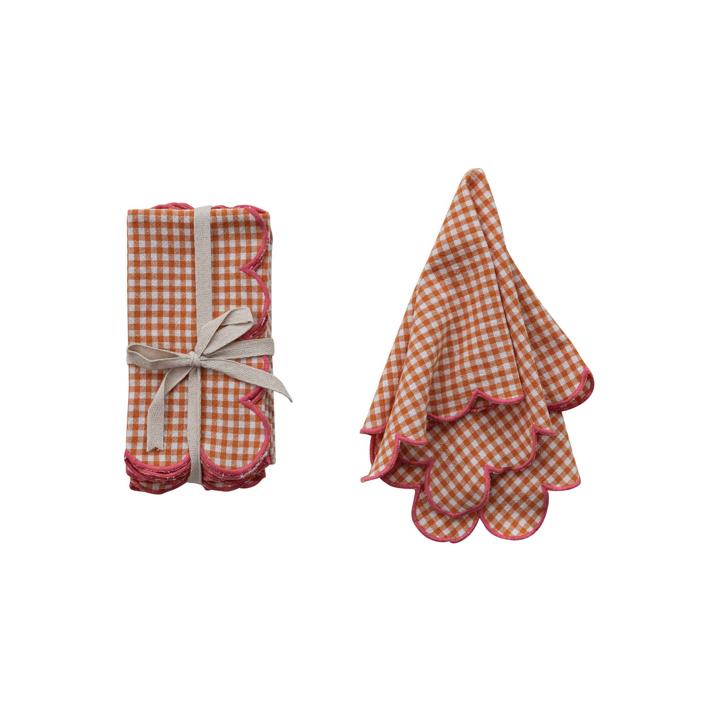 Creative Co-Op Cotton Scalloped Napkins