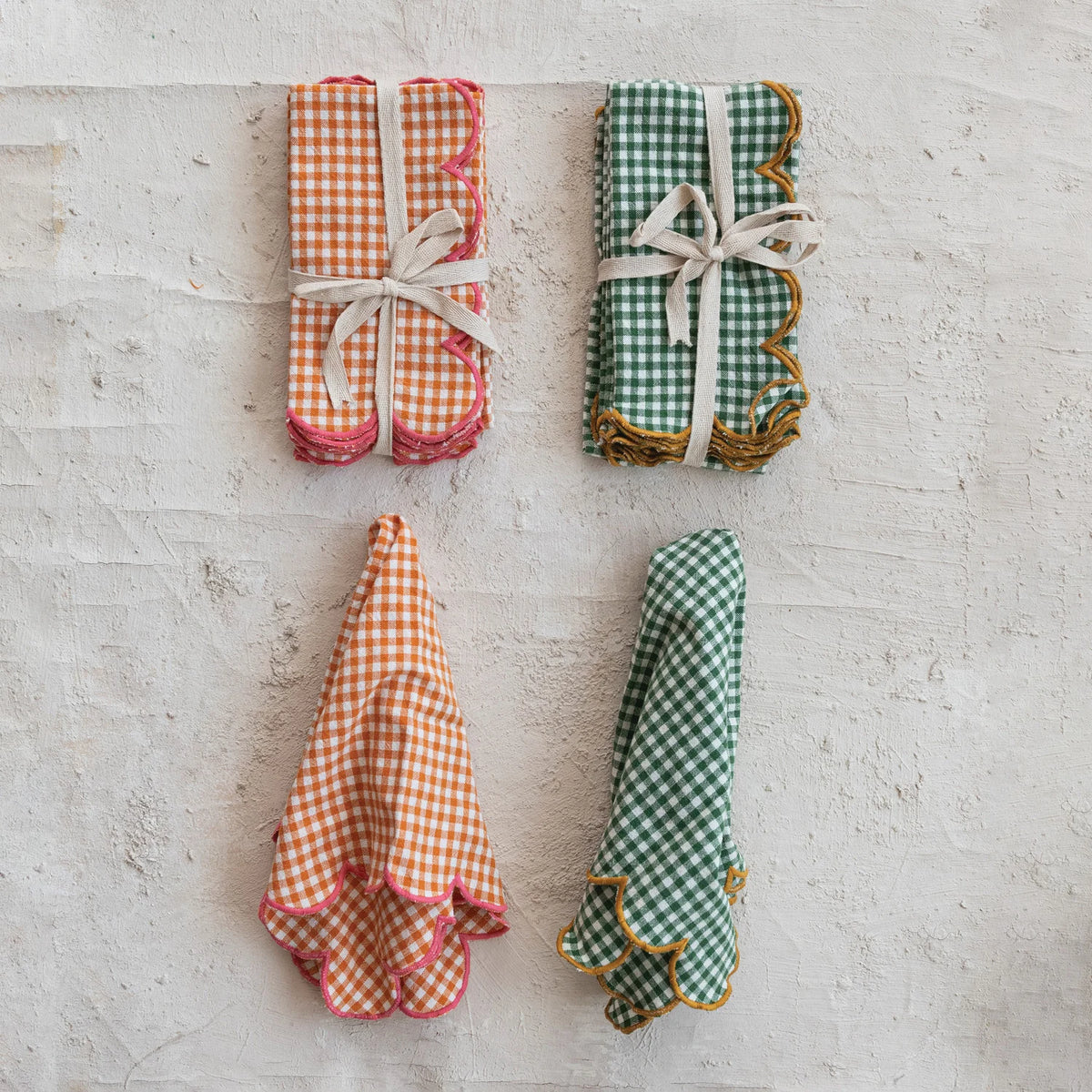 Creative Co-Op Cotton Scalloped Napkins