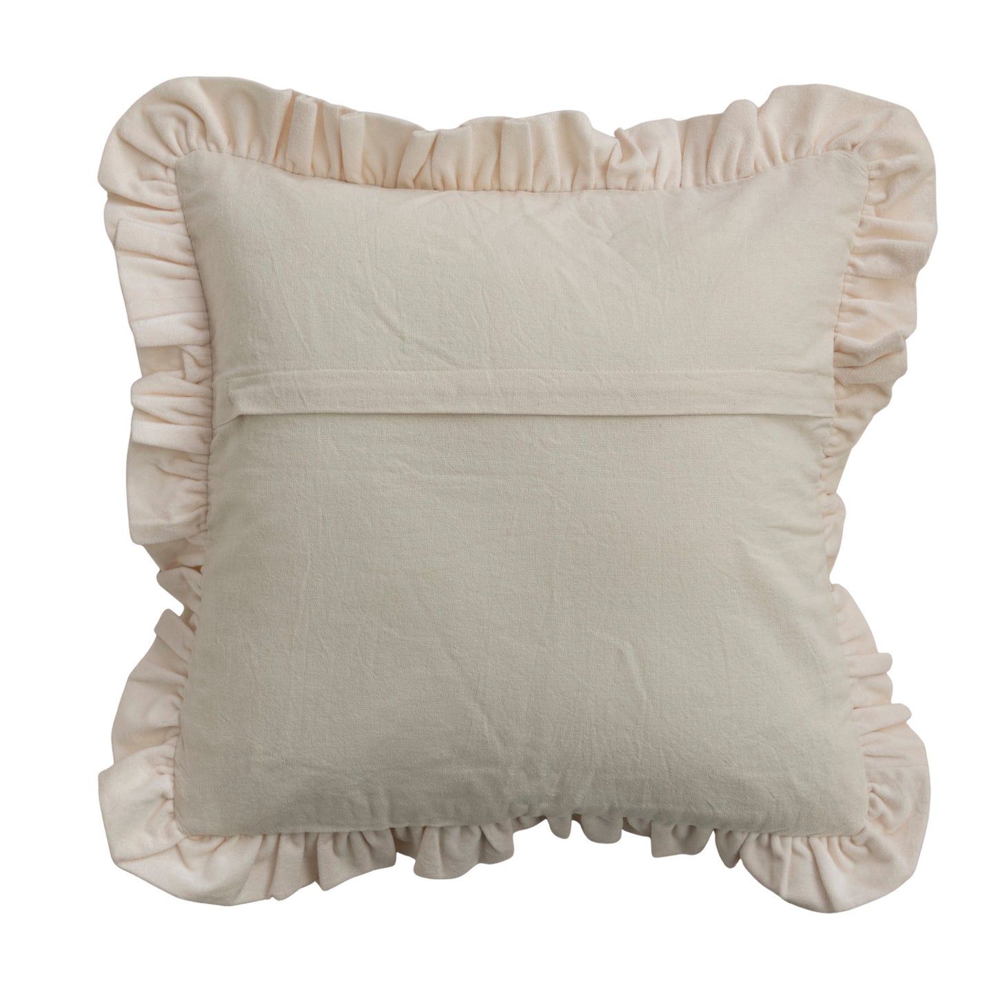 Bow Pillow With Ruffled Edge