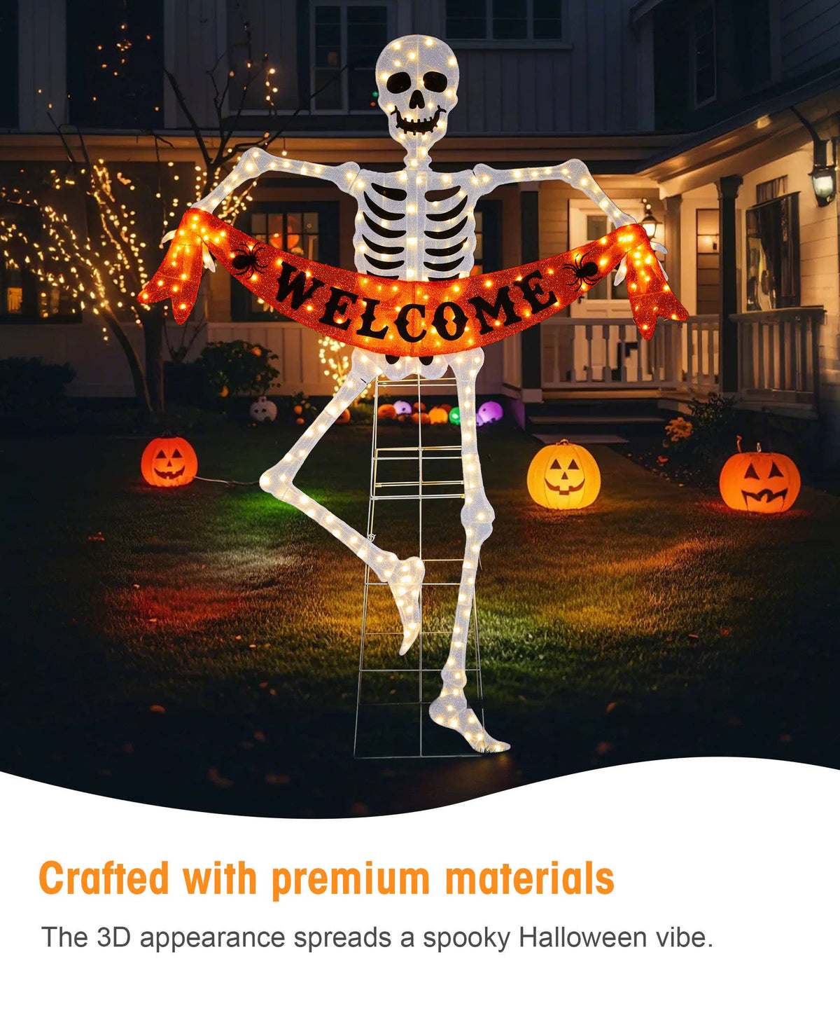 Lighted 2D Skeleton Outdoor Decor