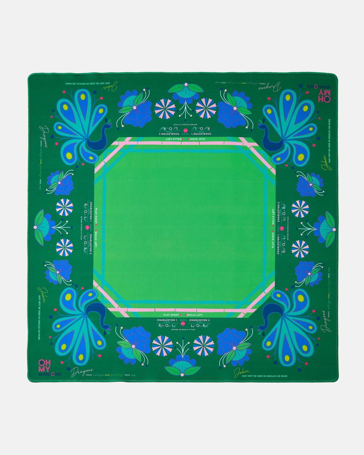 Mahjong Birdie Green Mat