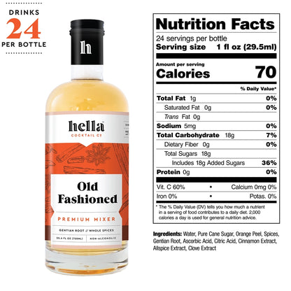 Hella Cocktail Old Fashioned Premium Mixer - 750 Ml