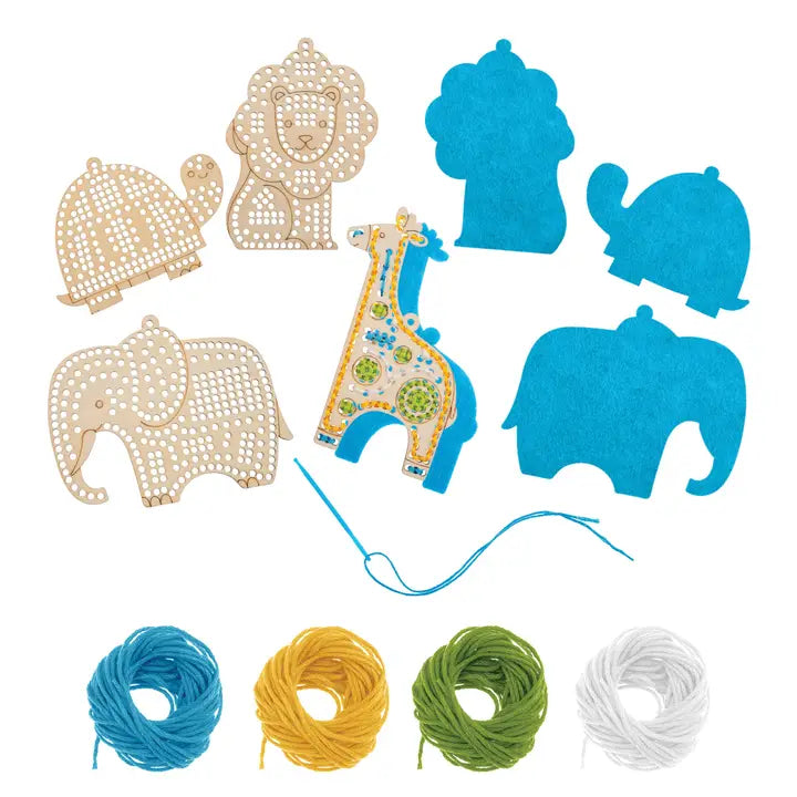 Wood Lacing Cards: Zoo