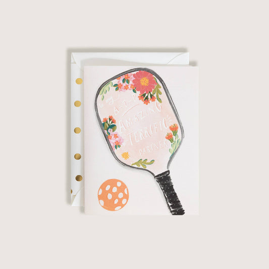 To My Amazing Terrific Partner Pickleball Greeting Card
