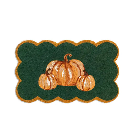 Scallop Pumpkin Coir Doormat