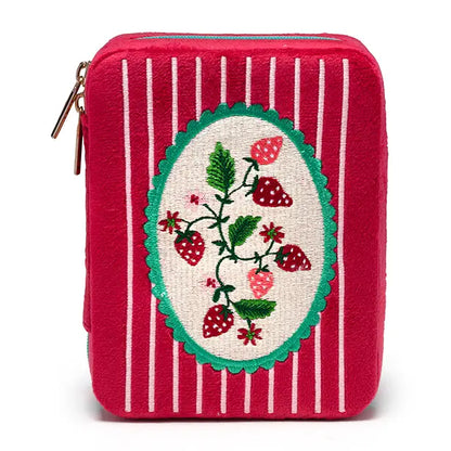 Strawberry Season Velvet Jewelry Case