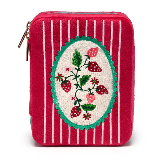 Strawberry Season Velvet Jewelry Case