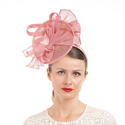 Round Sinamay Base Fascinator - Kentucky Derby wear