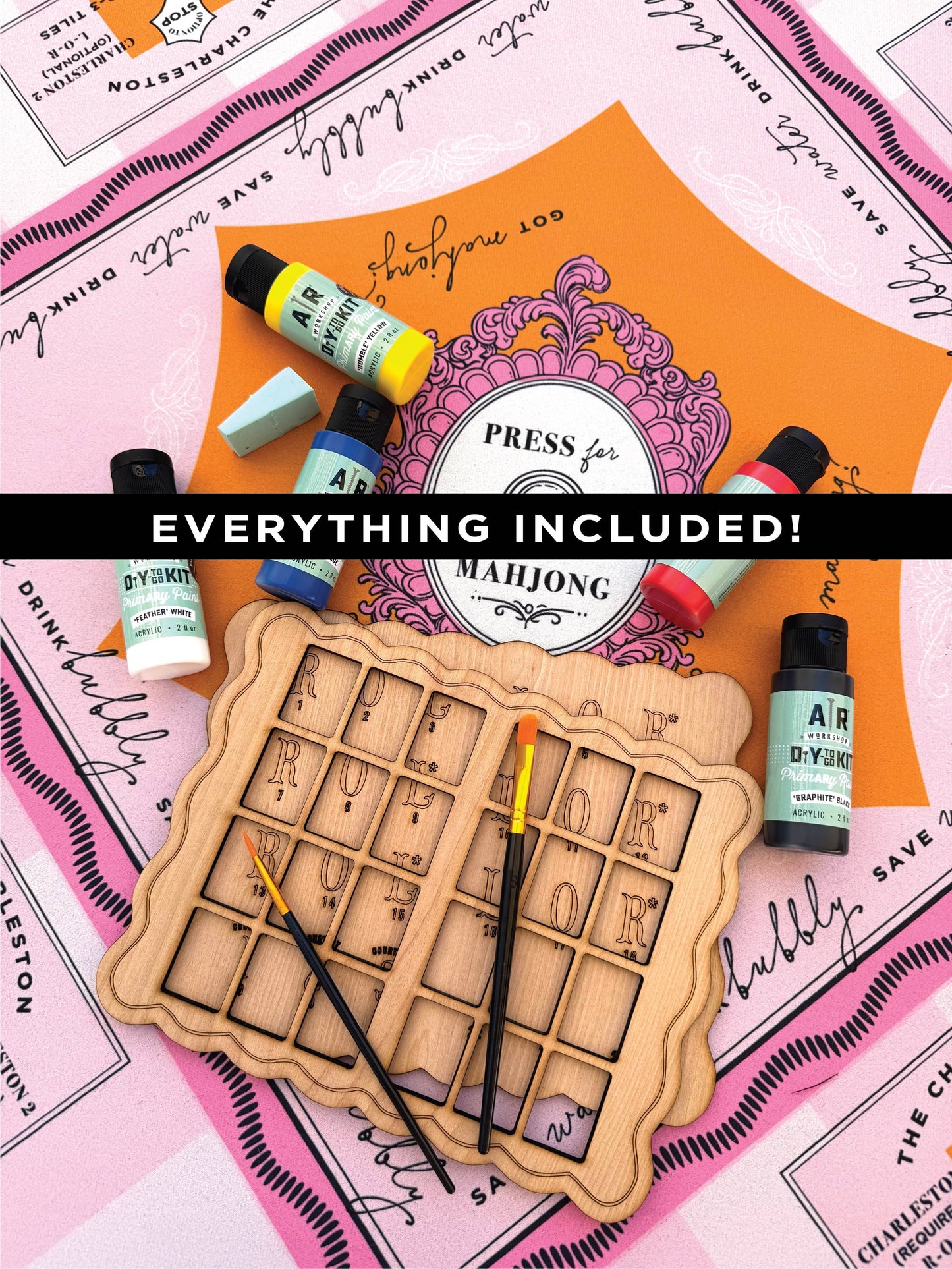 Mahjong Solo Practice Board DIY Kit