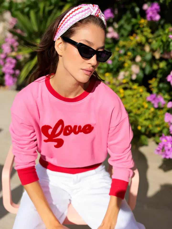 "Love" Classic Pink Sweatshirt