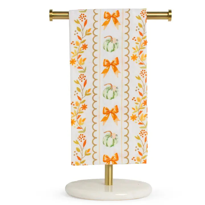 Pumpkin & Bow Hand Towel