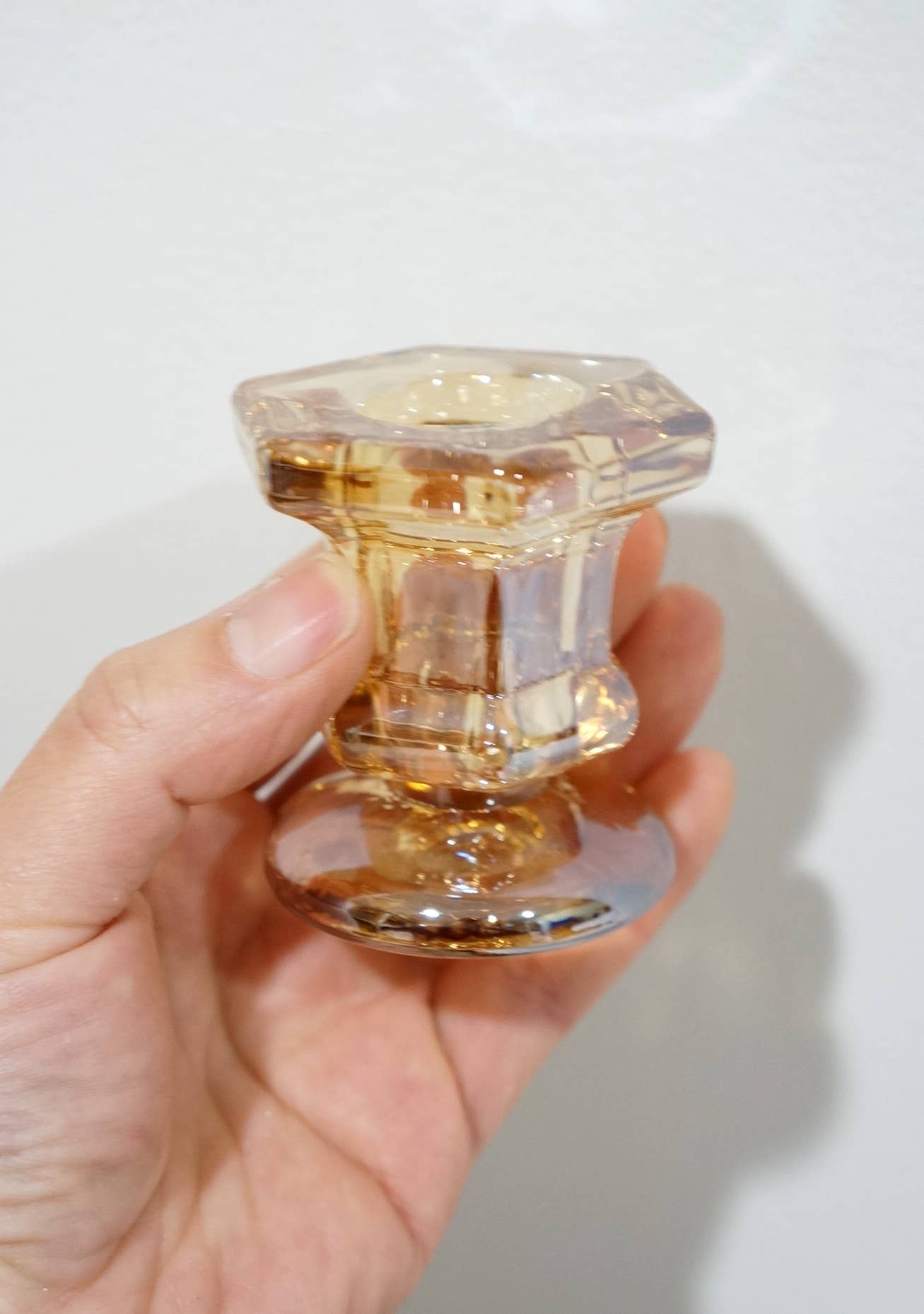 Glass Candlestick Taper Candle Holders