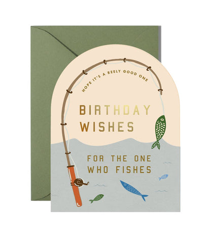 Birthday Wishes For The One Who Fishes Greeting Card