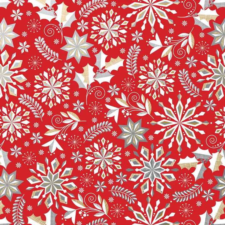 Gift Wrap - Jumbo Merriment Red